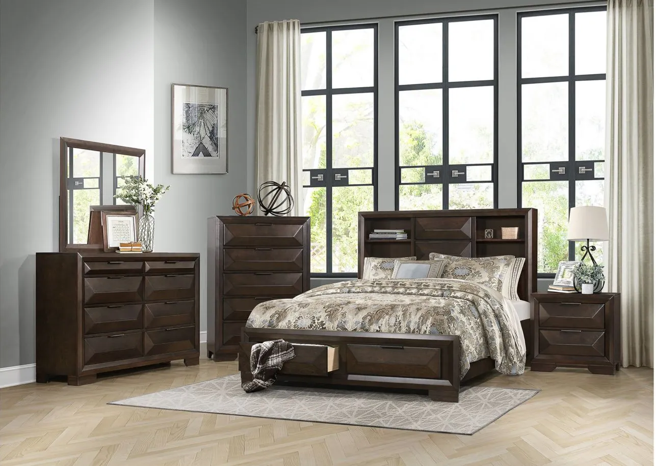 Abraham Storage Bed in Warm Espresso by Homelegance