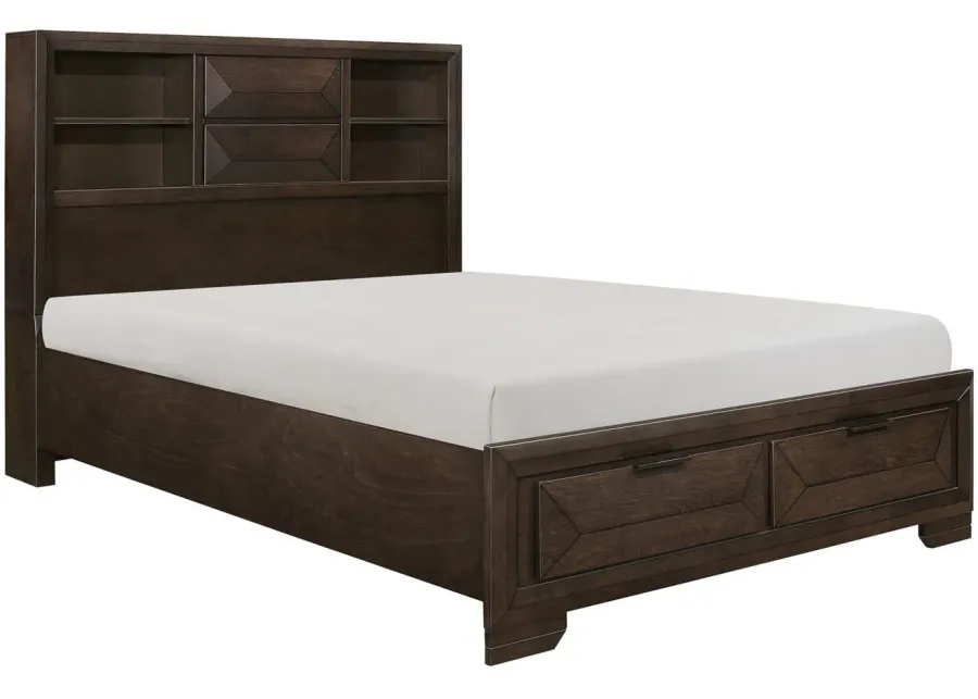 Abraham Storage Bed in Warm Espresso by Homelegance