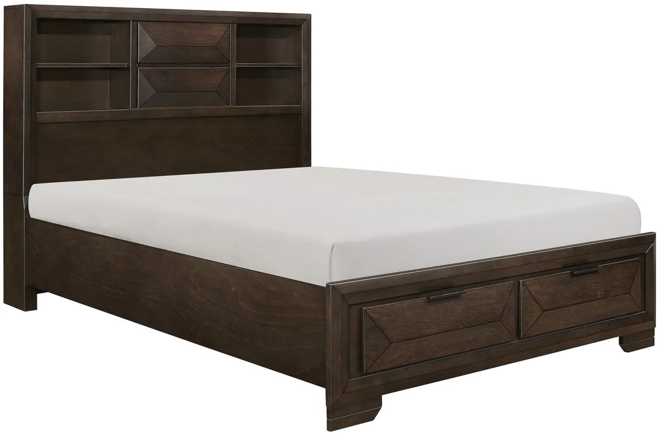 Abraham Storage Bed in Warm Espresso by Homelegance