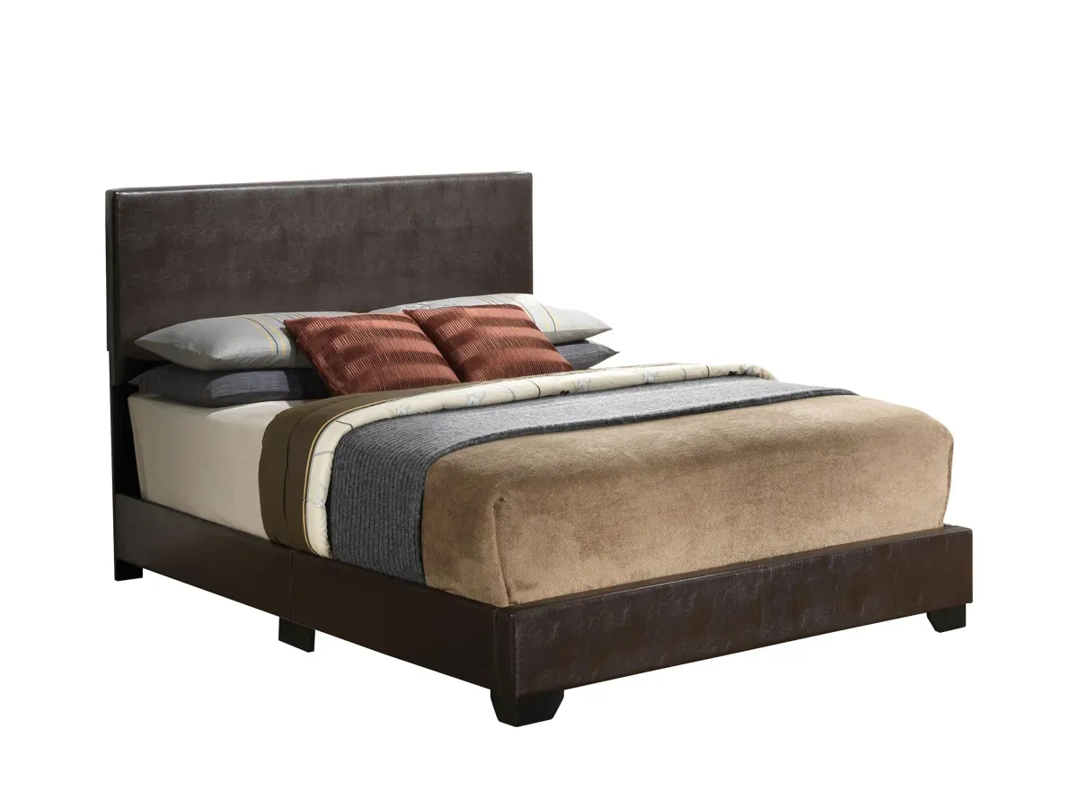 Aaron Upholstered Panel Bed in Cappuccino by Glory Furniture