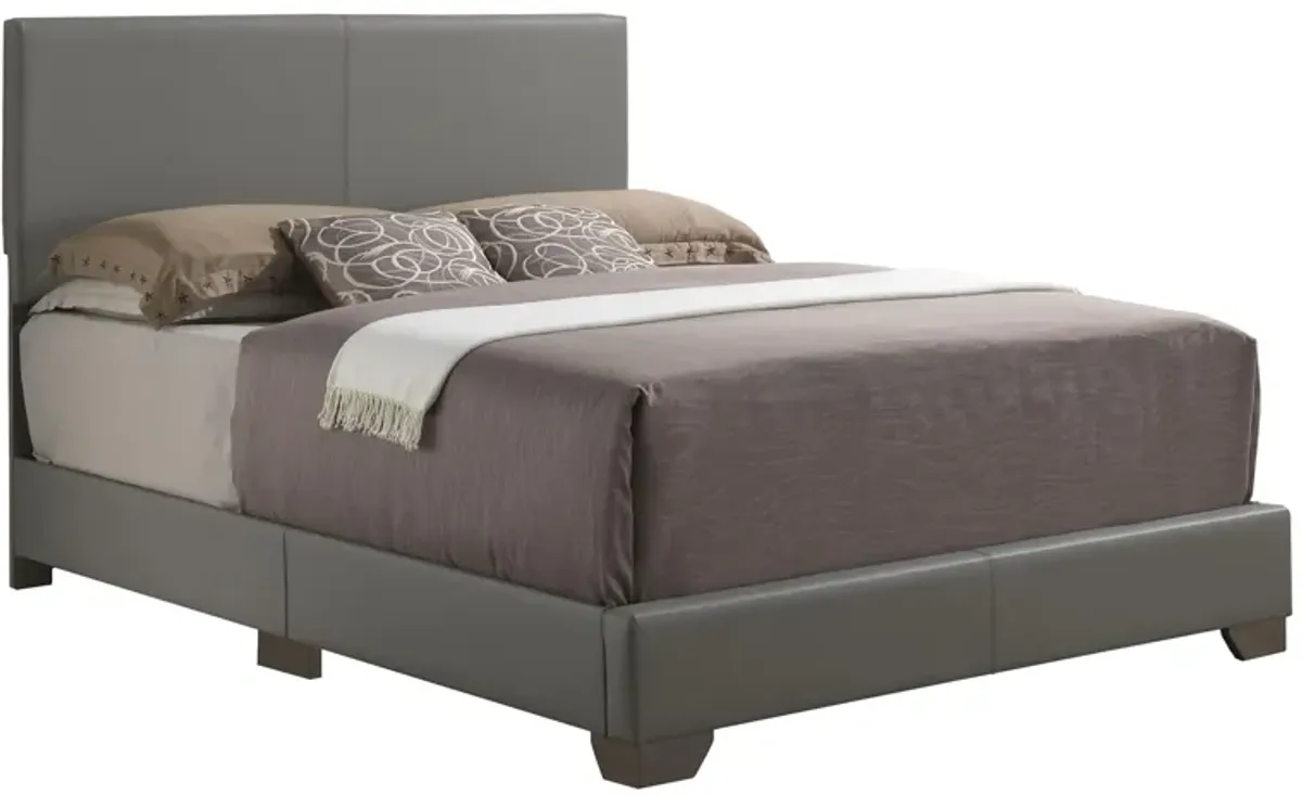 Aaron Upholstered Panel Bed in Gray by Glory Furniture