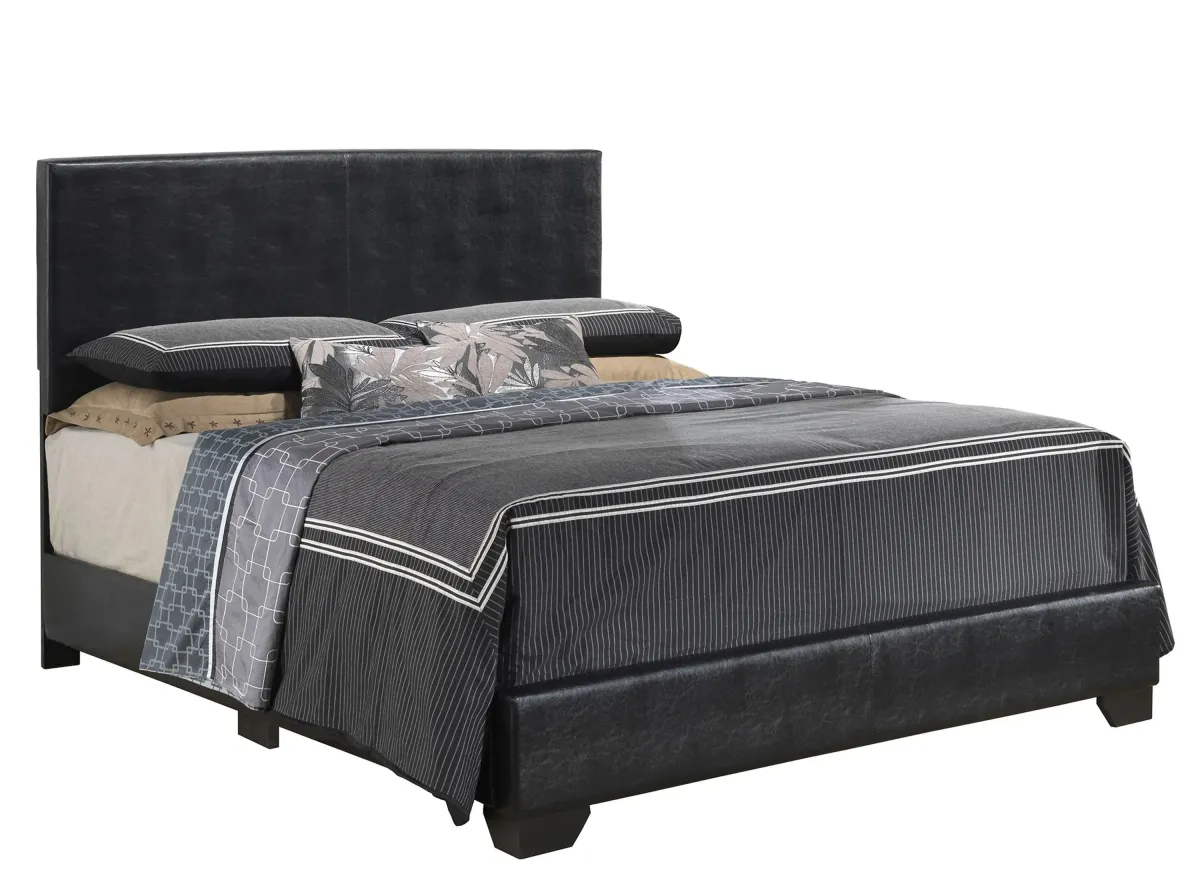 Aaron Upholstered Panel Bed in Black by Glory Furniture