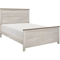 McKewen Panel bed in 2 Tone Finish (Antique White And Brown) by Homelegance