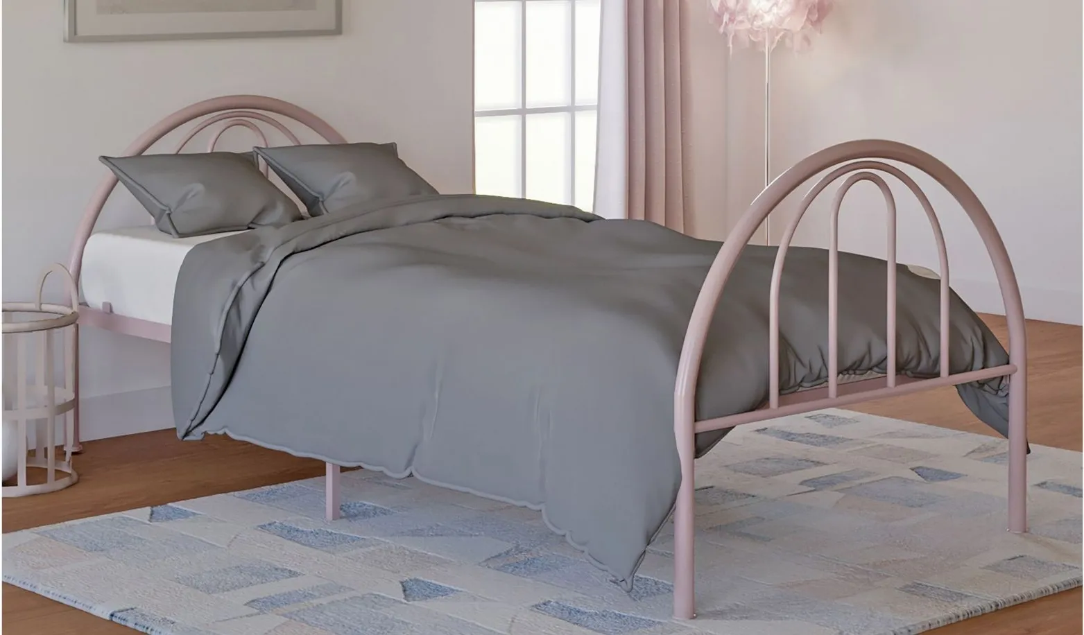 Brooklyn Metal Twin Bed in Clay by BK Furniture