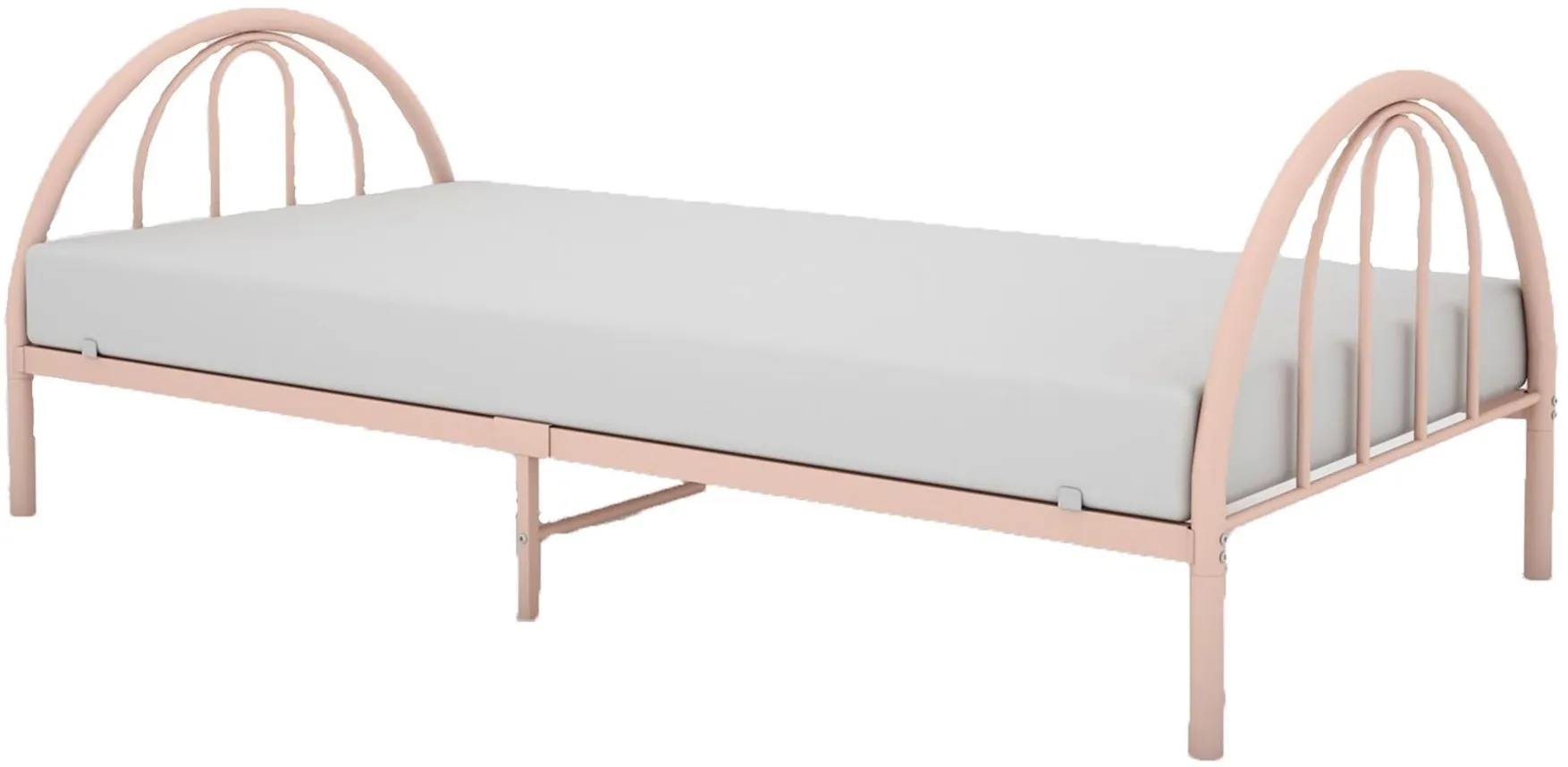 Brooklyn Metal Twin Bed in Clay by BK Furniture