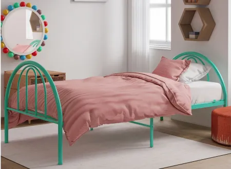 Brooklyn Metal Twin Bed in Turquoise by BK Furniture