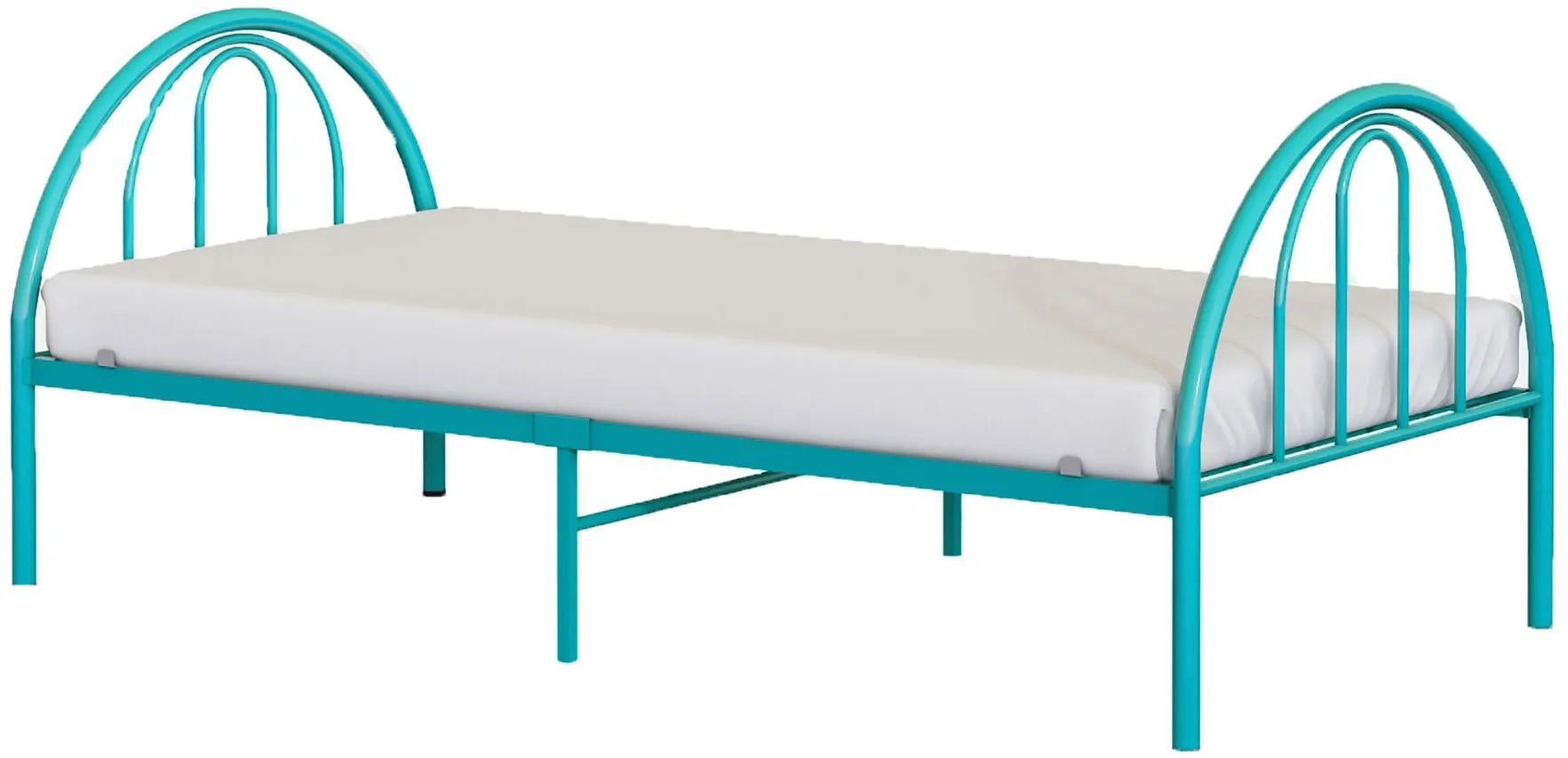 Brooklyn Metal Twin Bed in Turquoise by BK Furniture