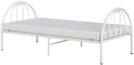 Brooklyn Metal Twin Bed in White by BK Furniture