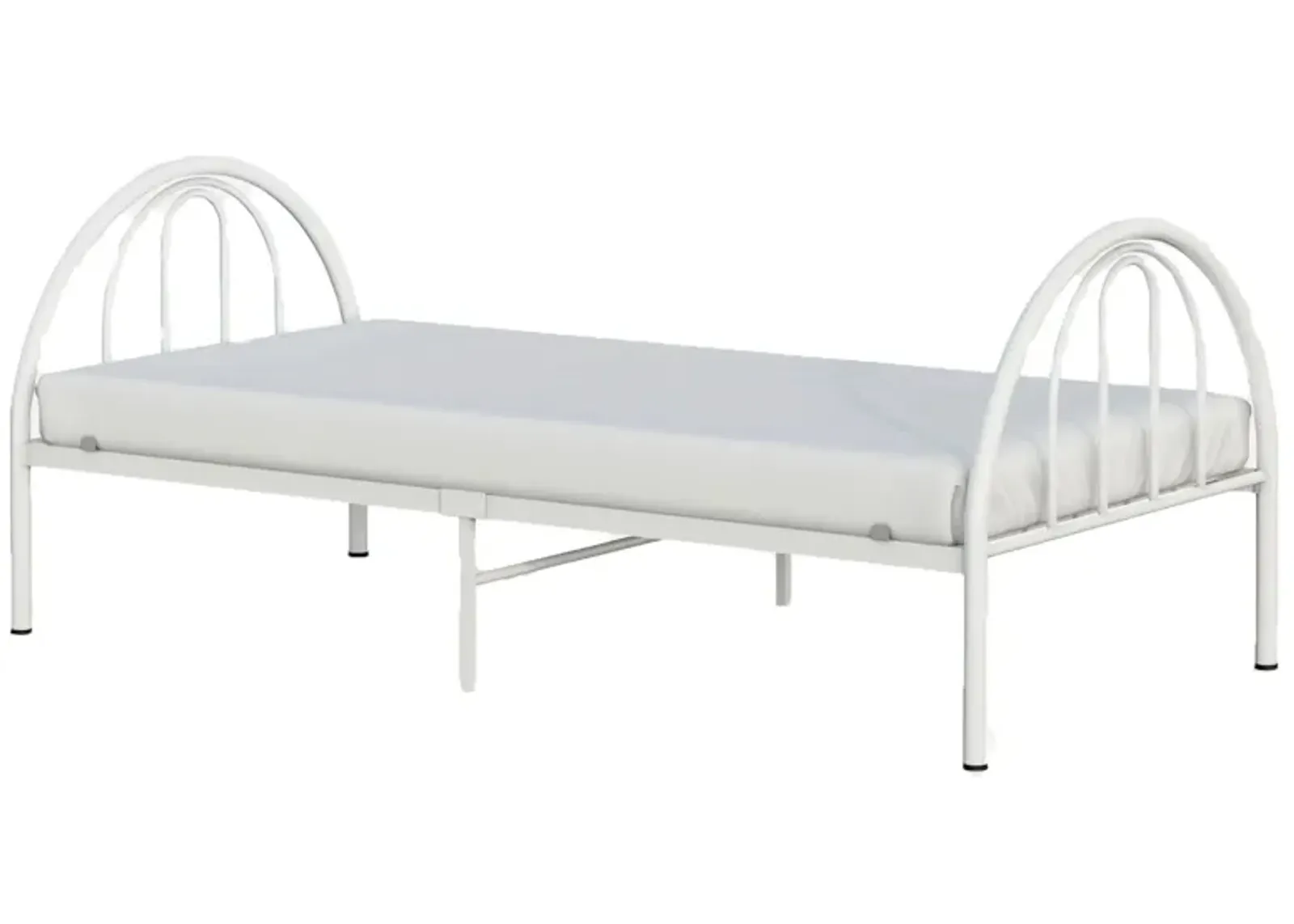 Brooklyn Metal Twin Bed in White by BK Furniture