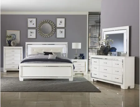 Brambley Bed w/LED Lights in White by Homelegance