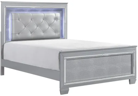Brambley Bed w/LED Lights in Silver by Homelegance