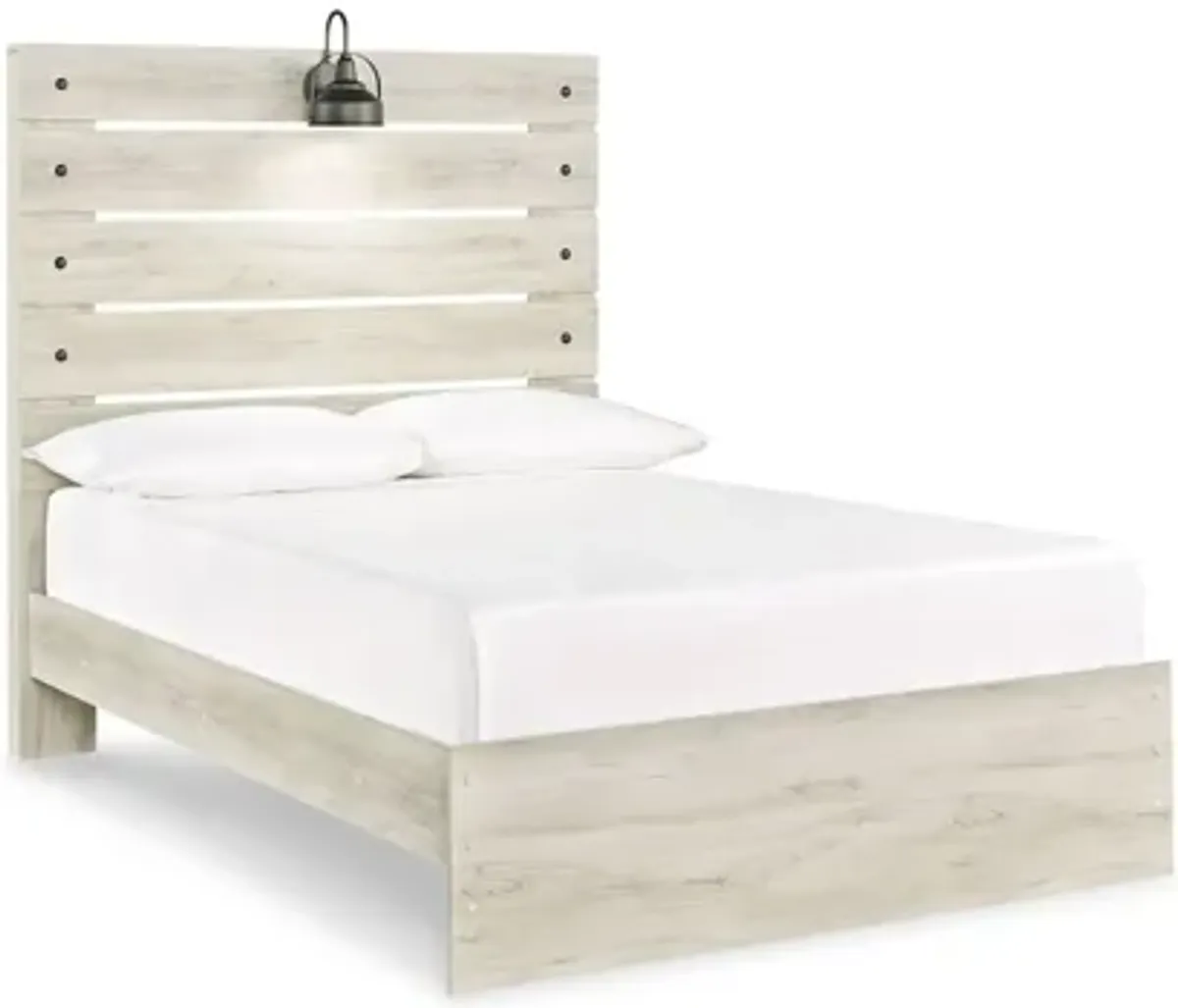 Luna Panel Bed in Whitewash by Ashley Furniture