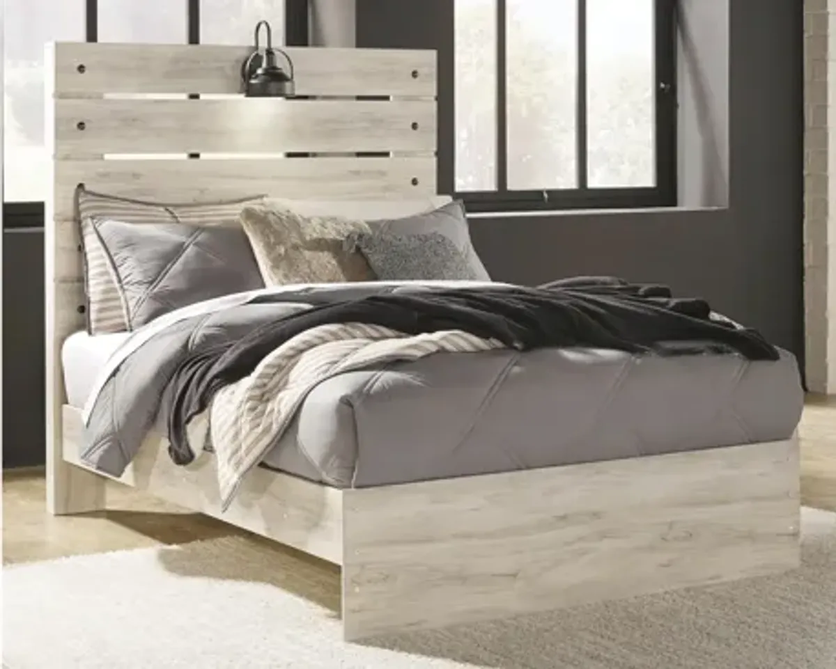 Luna Panel Bed in Whitewash by Ashley Furniture