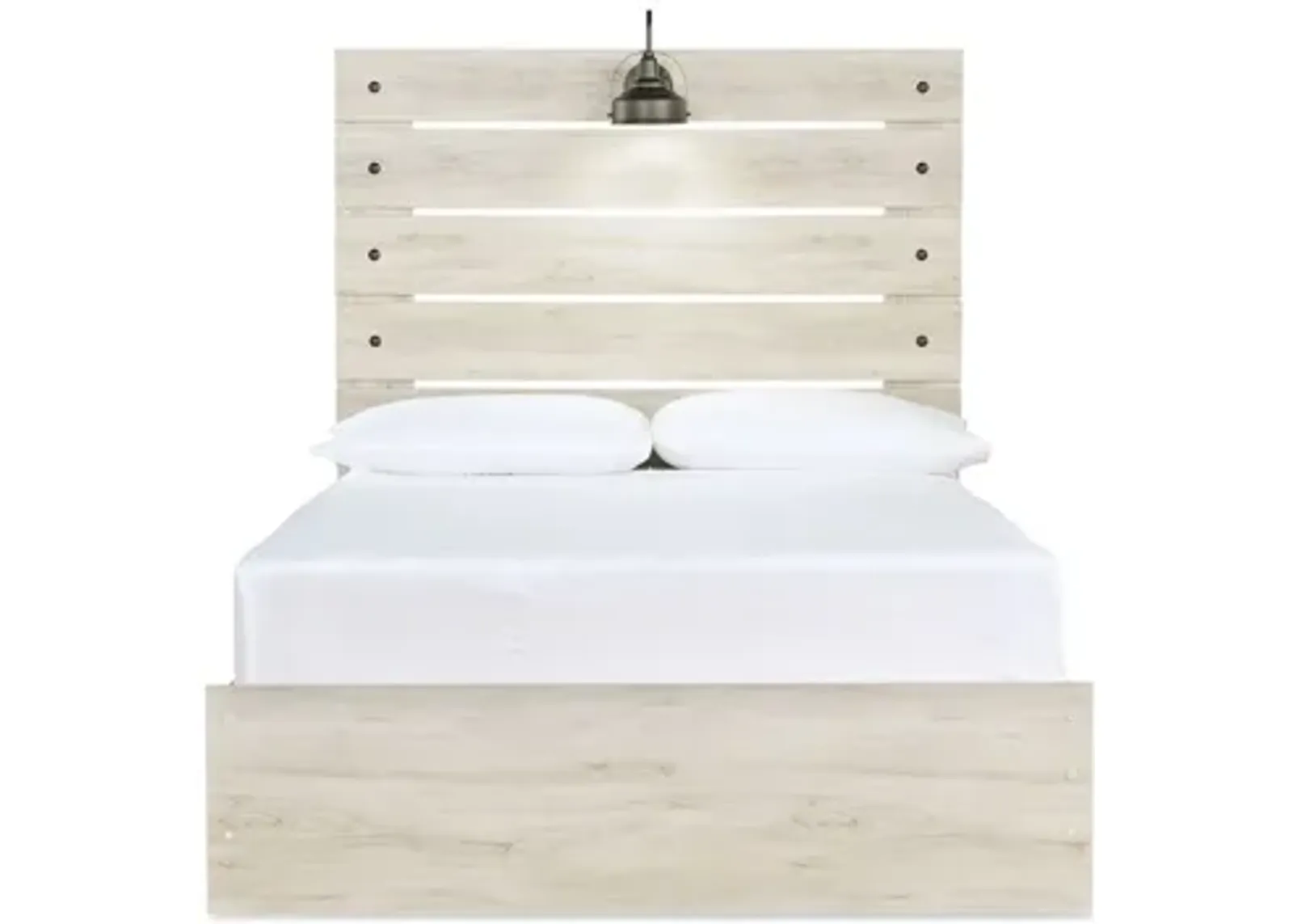 Luna Panel Bed in Whitewash by Ashley Furniture