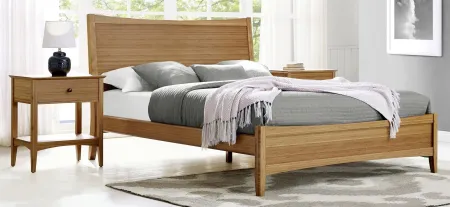 Eco Ridge Willow Platform Bed in Caramelized by Greenington