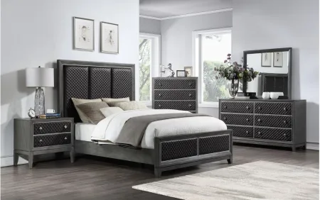 Tabitha Bed in Wire-Brushed Gray by Homelegance