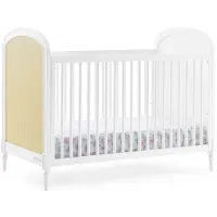 Madeline 4-in-1 Convertible Crib by Delta Children in Bianca White/Textured Almond by Delta Children