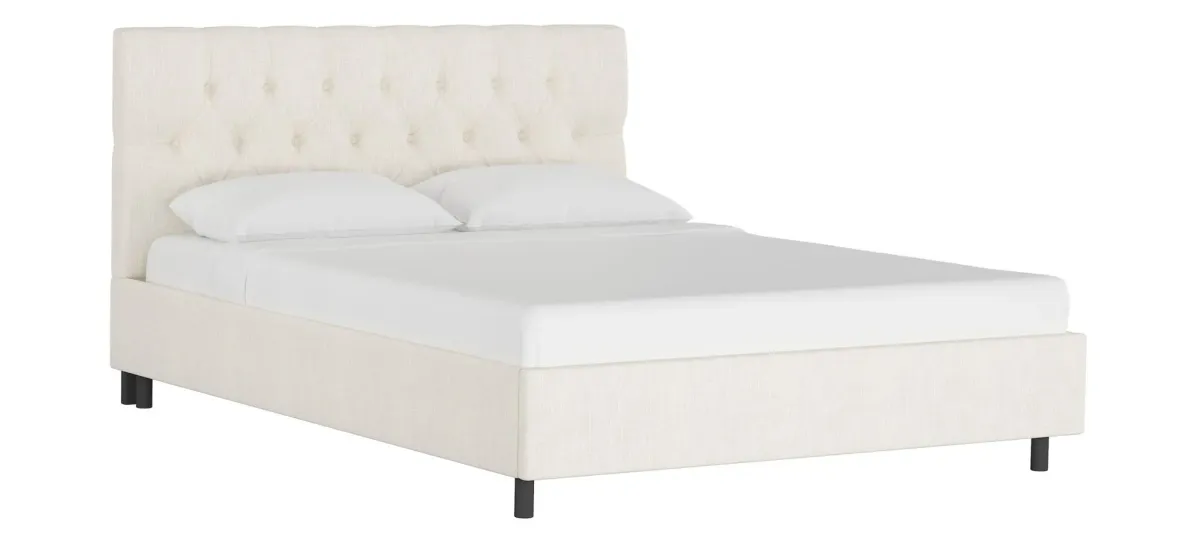 Blanchard Platform Bed in Linen Talc by Skyline