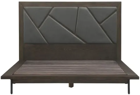 Marquis Platform Bed Frame in Smoke Oak by Armen Living