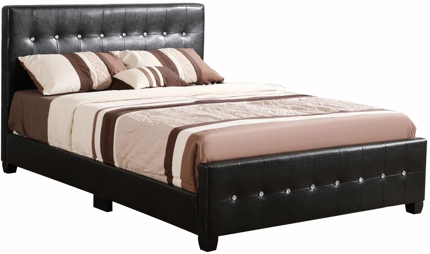 Diamond Queen Bed in Black by Glory Furniture