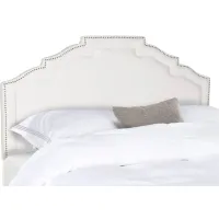 Alexia Upholstered Headboard in White by Safavieh