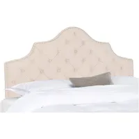 Arebelle Upholstered Headboard in Taupe by Safavieh