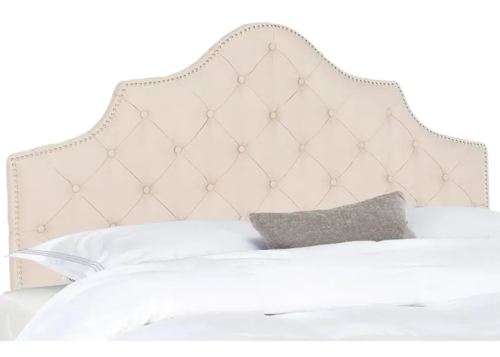 Arebelle Upholstered Headboard in Taupe by Safavieh