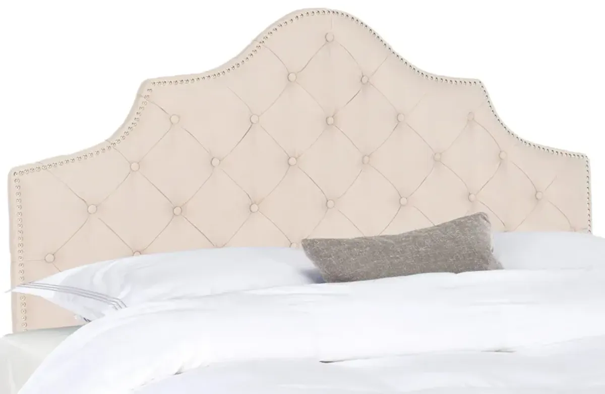 Arebelle Upholstered Headboard in Taupe by Safavieh