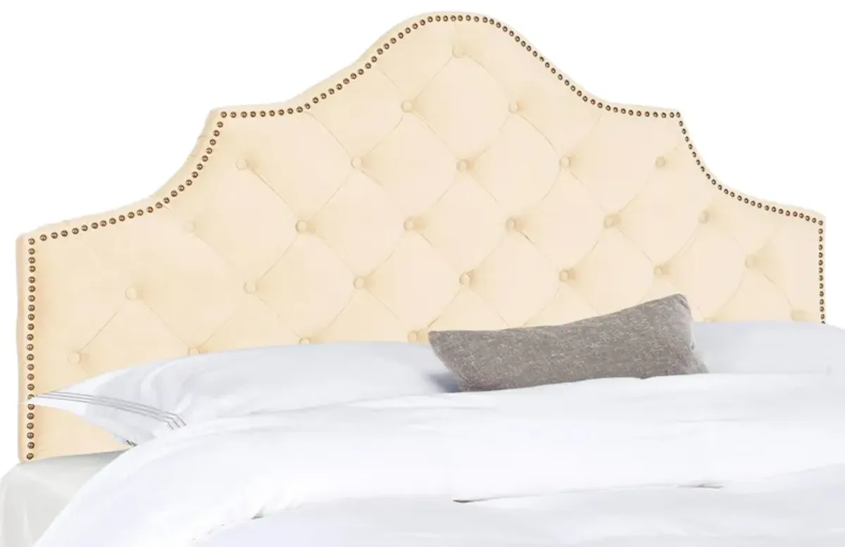 Arebelle Upholstered Headboard in Buckwheat by Safavieh