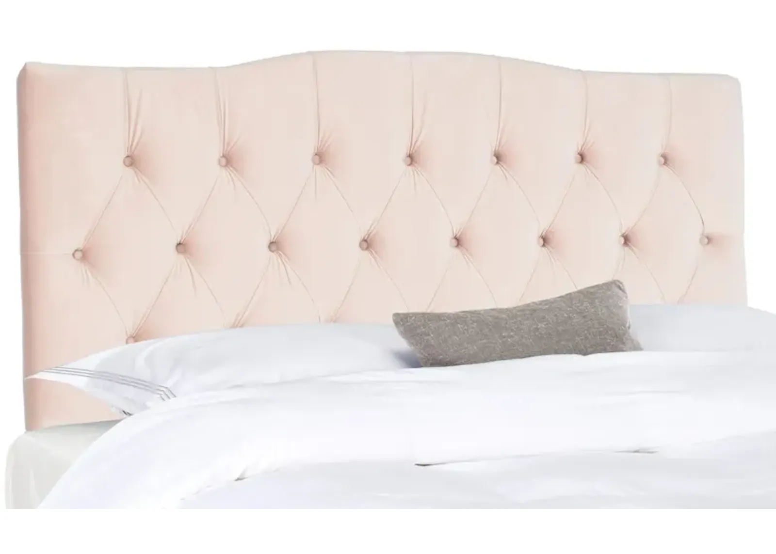 Axel Tufted Upholstered Headboard in Blush Pink by Safavieh