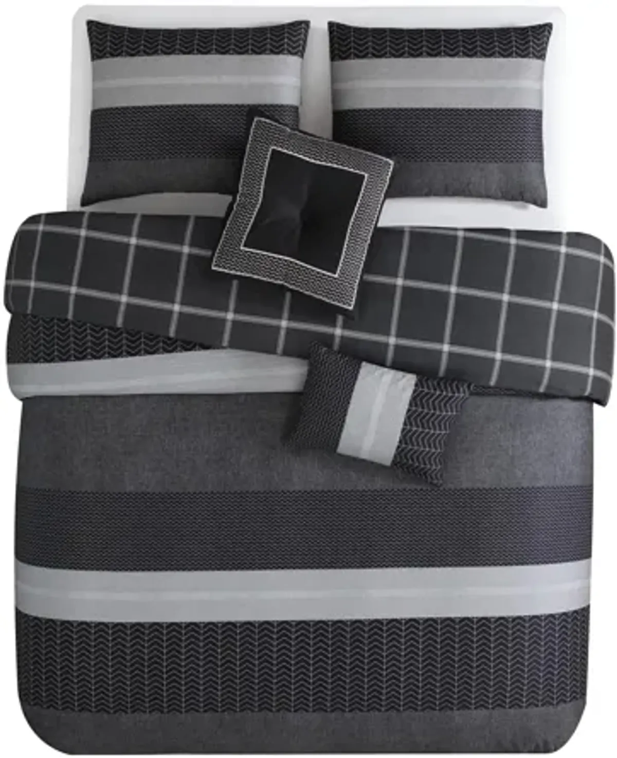 Bebejan Kyle Black 5-pc. Reversible Comforter Set