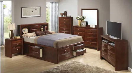Marilla Captain's Bed in Cherry by Glory Furniture