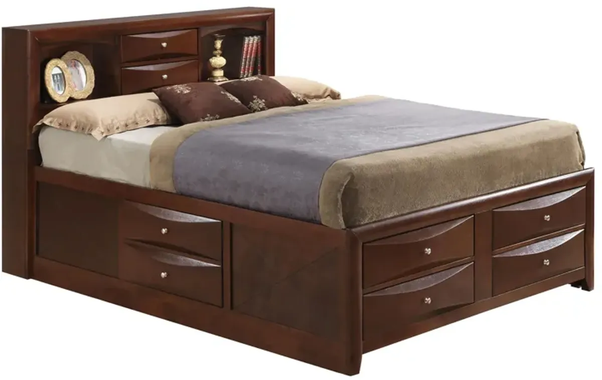 Marilla Captain's Bed in Cherry by Glory Furniture