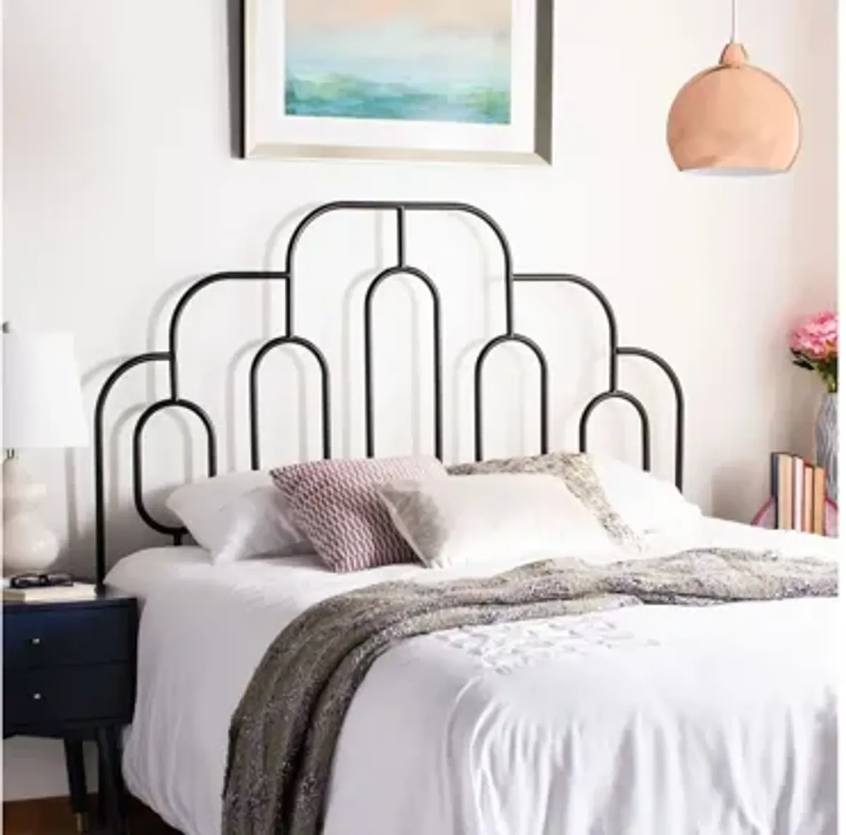 Paloma Retro Metal Headboard