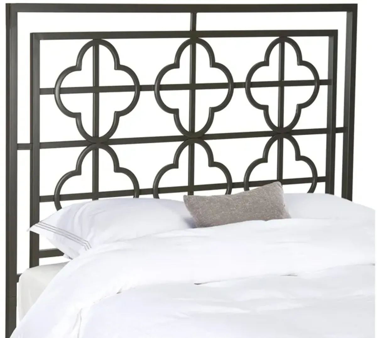 Lucinda Francais Metal Headboard in Gunmetal by Safavieh