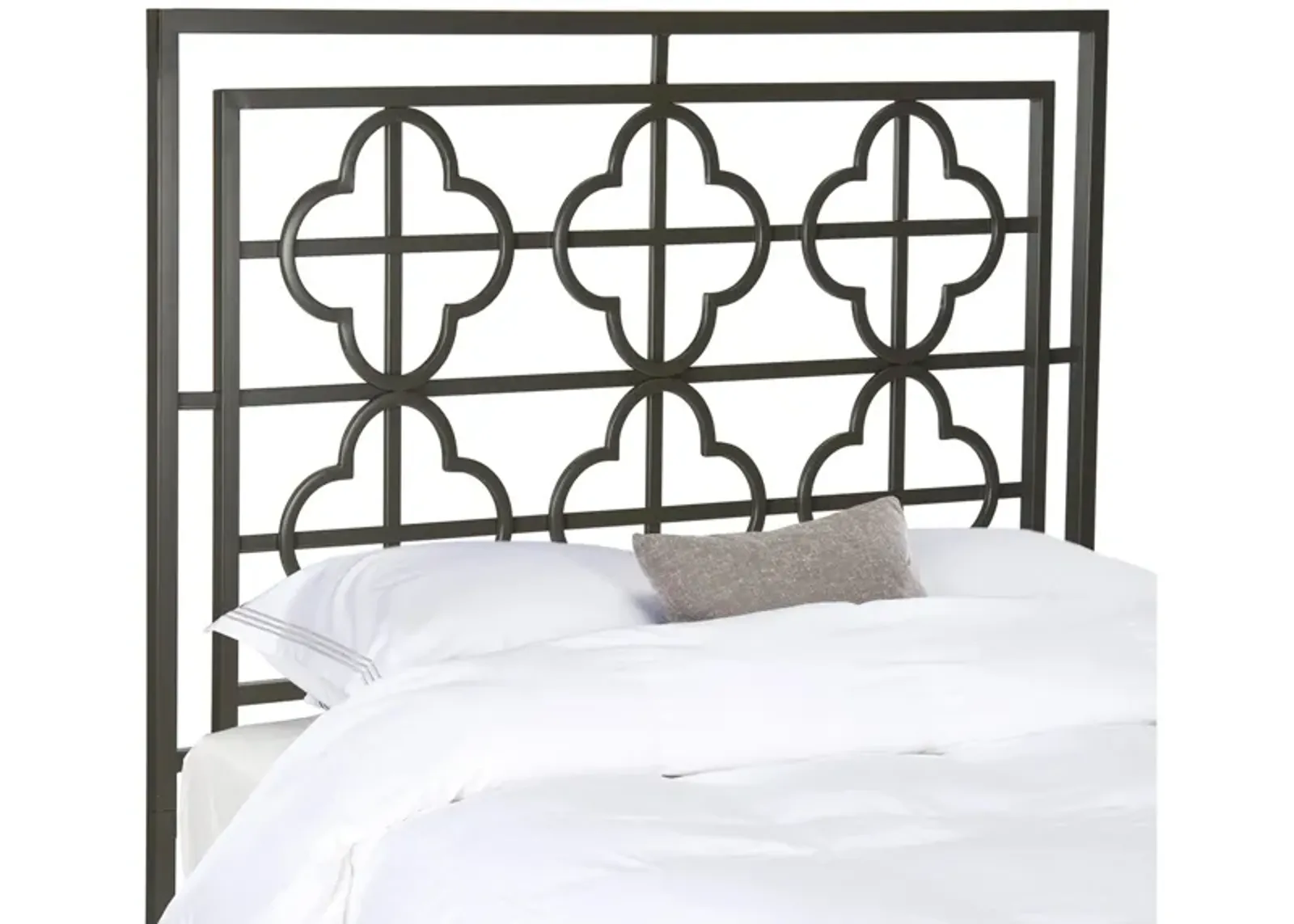 Lucinda Francais Metal Headboard in Gunmetal by Safavieh