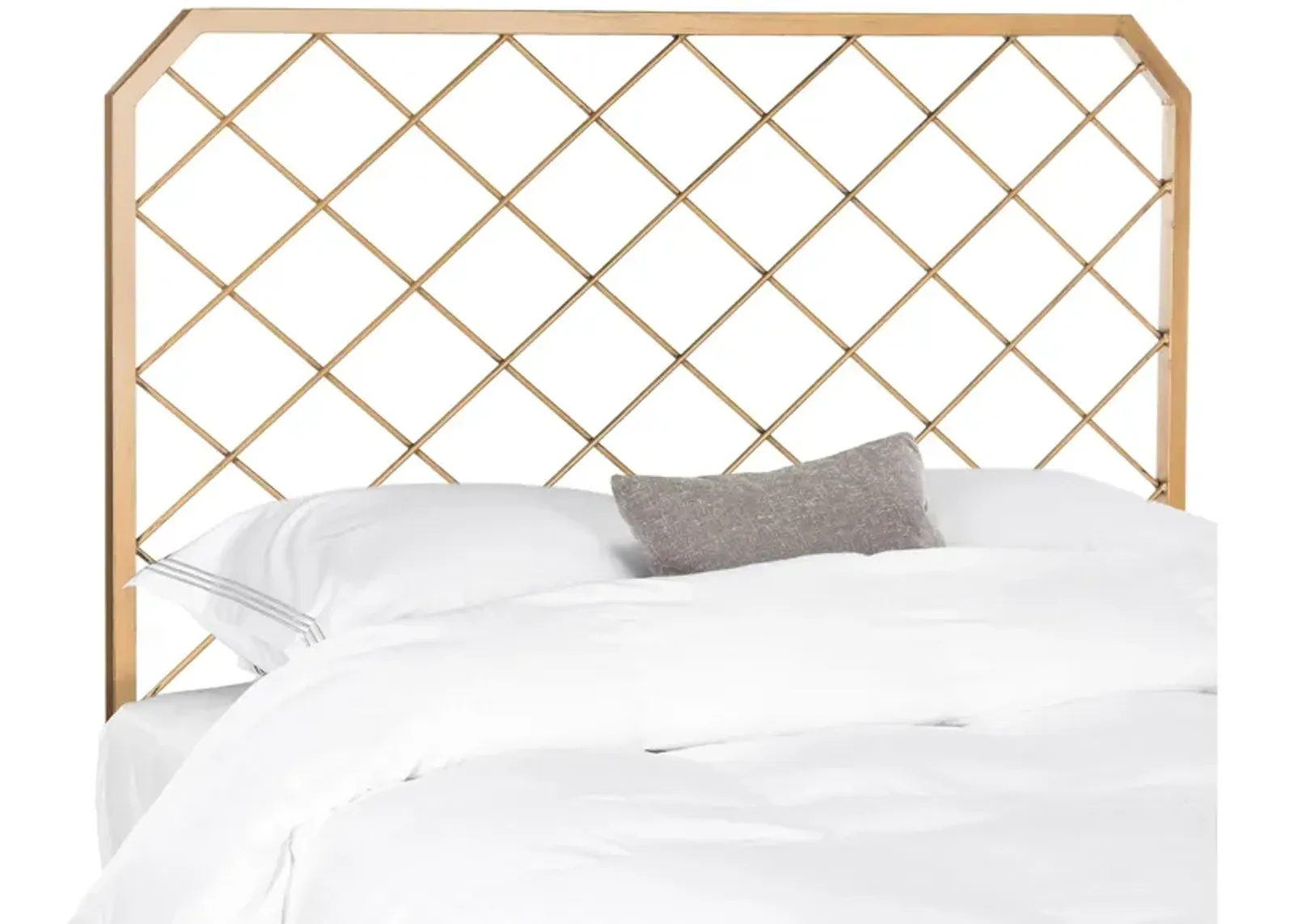 Stitch Metal Headboard in Antique Gold by Safavieh