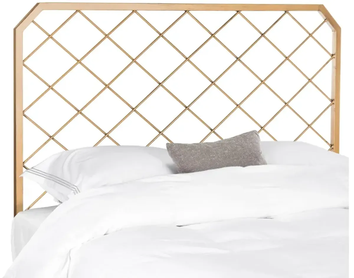 Stitch Metal Headboard in Antique Gold by Safavieh