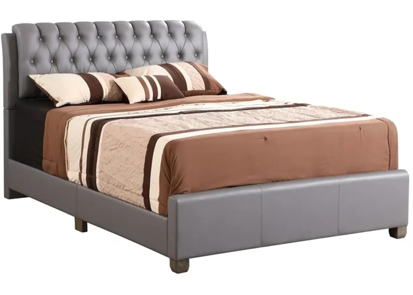 Marilla Upholstered Bed in Gray by Glory Furniture