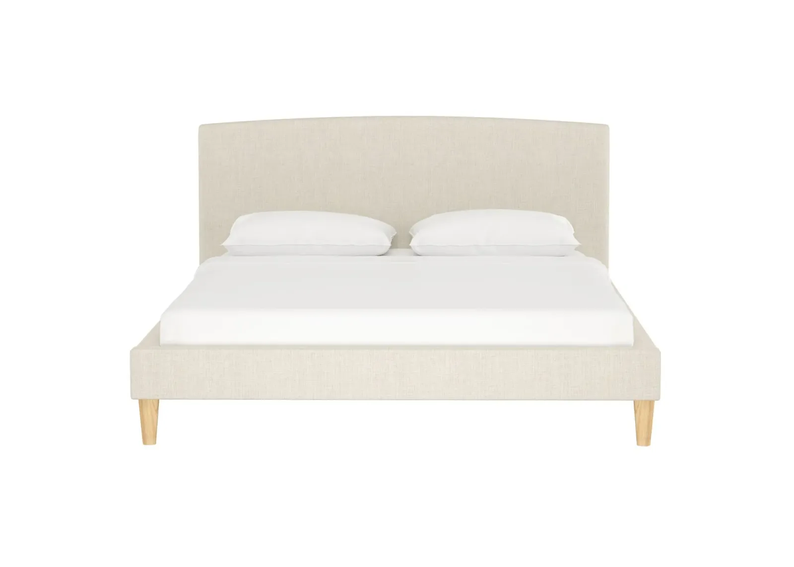 Drita Platform Bed in Linen Talc by Skyline