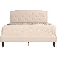 Deb Upholstered Bed in Beige by Glory Furniture