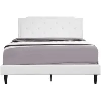 Deb Upholstered Bed in White by Glory Furniture