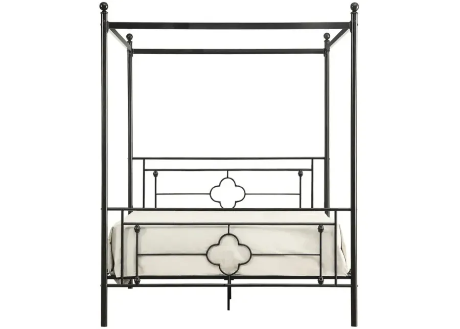 Grayton Canopy Platform Bed in Black by Homelegance