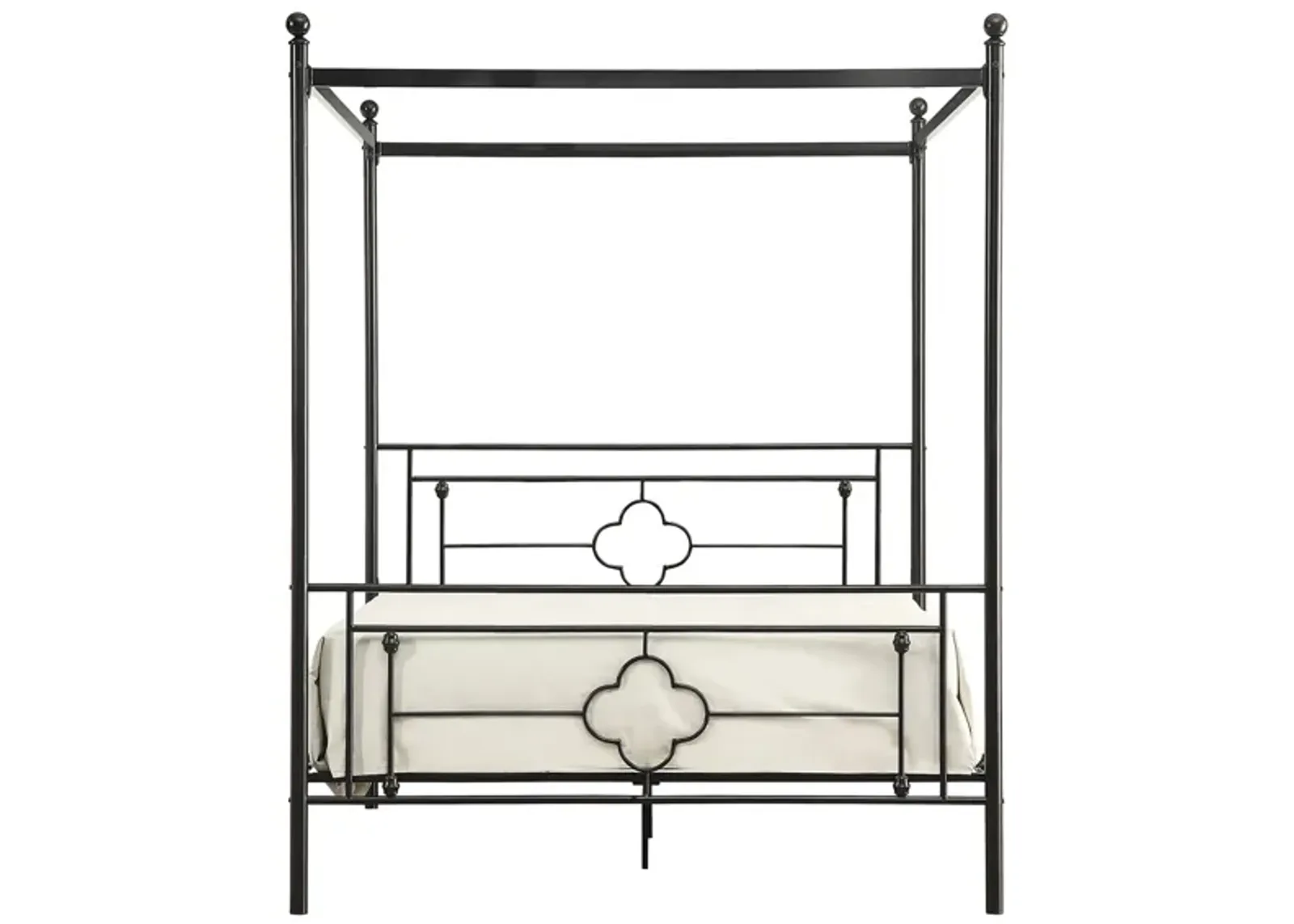 Grayton Canopy Platform Bed in Black by Homelegance