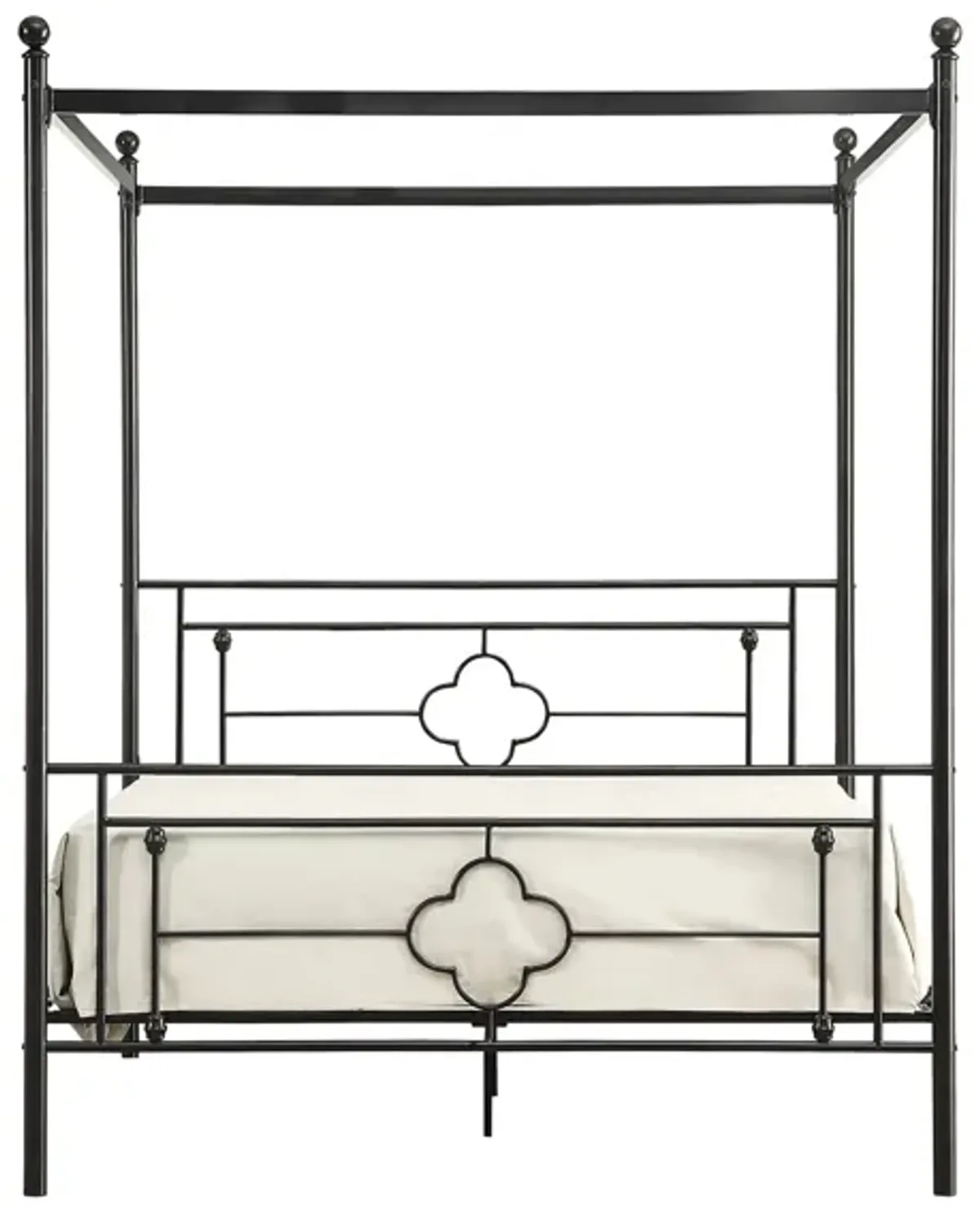 Grayton Canopy Platform Bed in Black by Homelegance