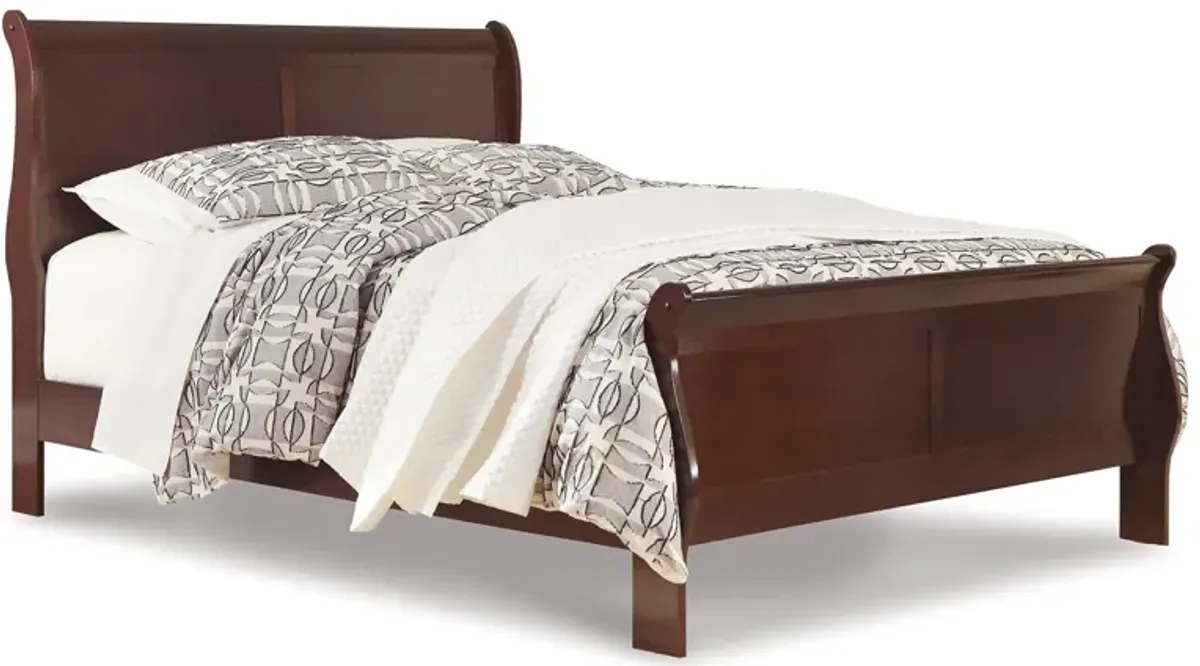 Alisdair Sleigh Bed in Dark Brown by Ashley Furniture