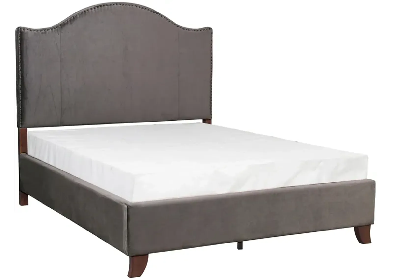 Neunan Upholstered Bed in Gray by Homelegance