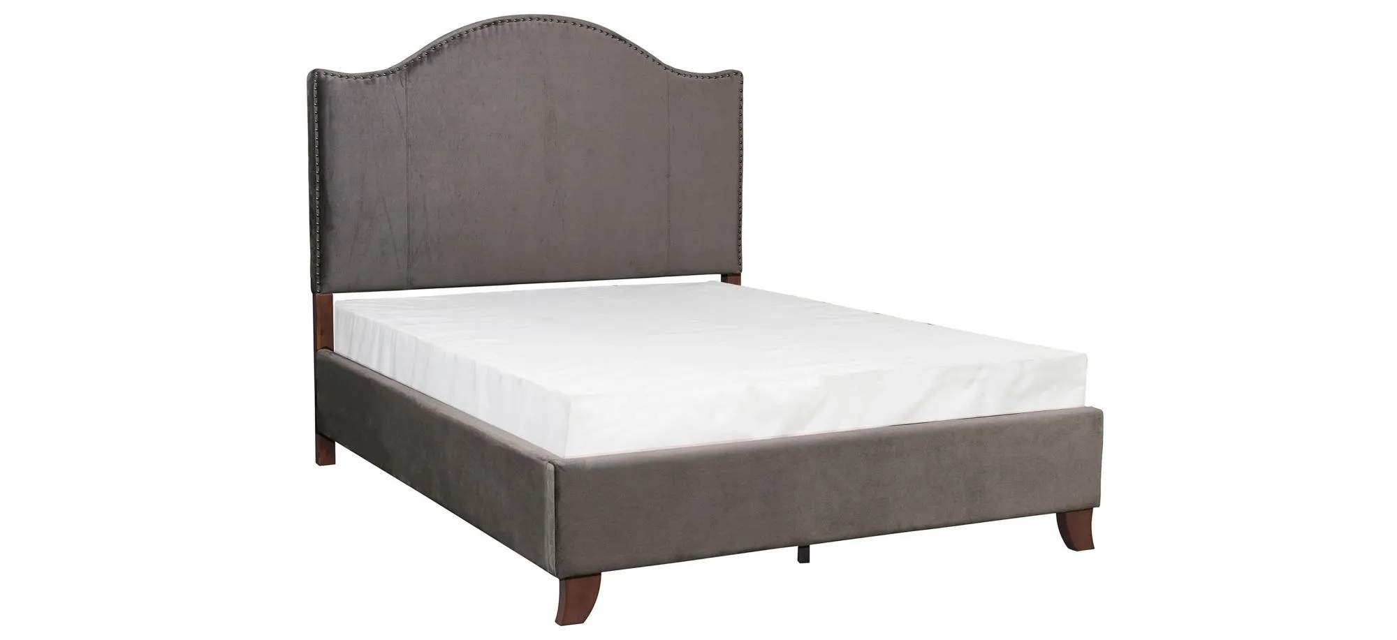 Neunan Upholstered Bed in Gray by Homelegance