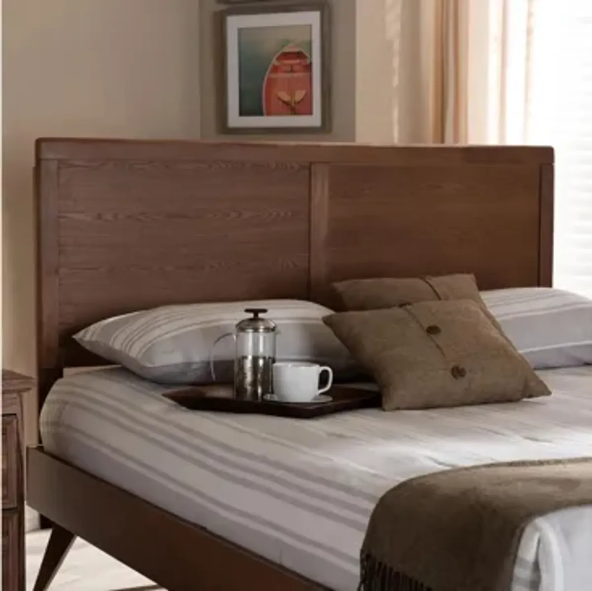 Raya Mid-Century Queen Size Headboard