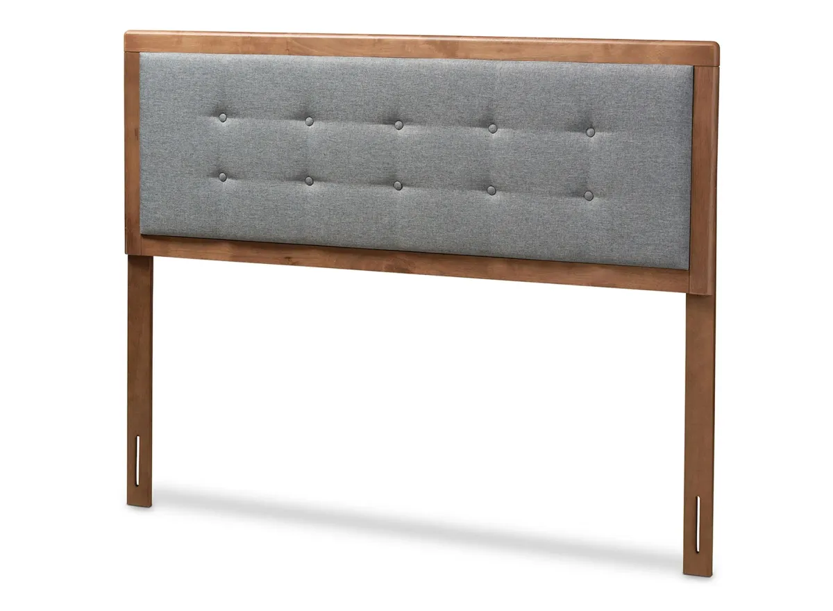 Sarine Mid-Century Queen Size Headboard in Walnut by Wholesale Interiors